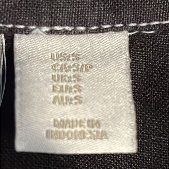 Cynthia Rowley Black Linen Short Sleeve Boho Dress Size S (fits oversized) - Picture 13 of 13